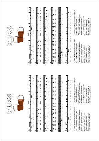 Le p'tit bossu Partition gratuite